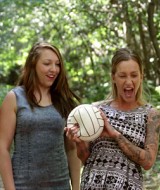 Can i have my ball ruby ryder crystal coxxx chantelle fox. Three girls are having a walk in the woods when a football bounces out of nowhere. It is quickly followed by a naked man who covers up in embarrassment as the girls laugh. He is from the local nudist camp but the girls refuse to give him his ball back unless he takes his hands away. He reluctantly shows them his cock and as it starts to twitch under their starethe girls decide to have a closer look. They take turns to fuck-off him off until he cums all over the football for them! Ruby Ryder Crystal Coxxx Chantelle Fox